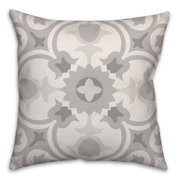 Creative Products Grey Tile 18x18 Spun Poly Pillow