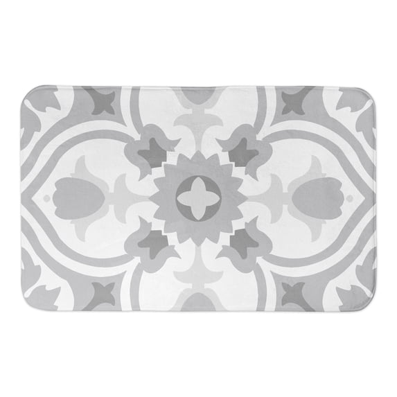 Creative Products Grey Tile 34x21 Bath Mat
