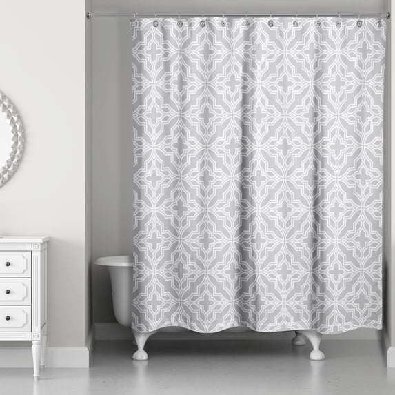 Creative Products Grey Tile 71x74 Shower Curtain