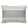 thumbnail image 1 of Creative Products Grey and White Farmhouse Stripe 14x20 Spun Poly Pillow, 1 of 2