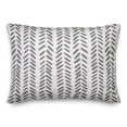 thumbnail image 1 of Creative Products Grey and White Modern Herringbone 14x20 Spun Poly Pillow, 1 of 2