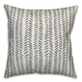 thumbnail image 1 of Creative Products Grey and White Modern Herringbone 16x16 Spun Poly Pillow, 1 of 2
