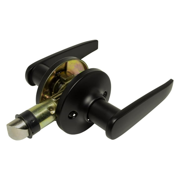 Global Link RV Interior Lever Style Passage Lockset, Matte Black
