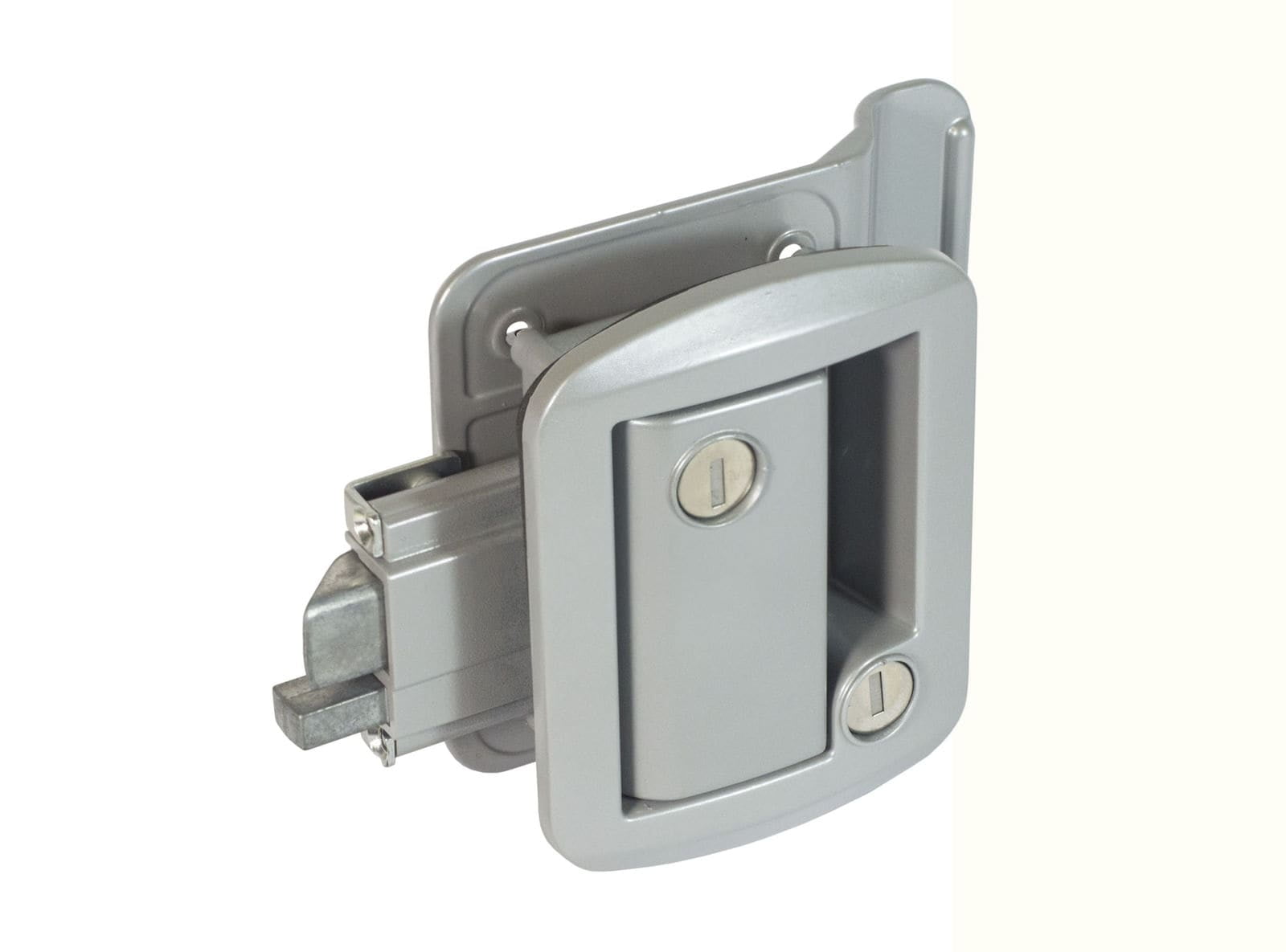 Global Link RV Travel Trailer Latch Entry Door Lock, Silver Powder Coat ...