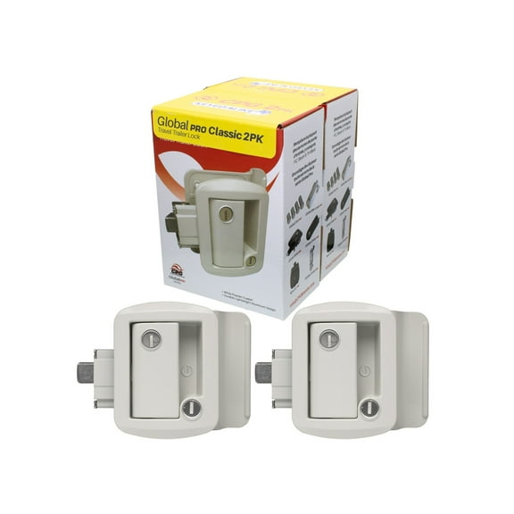 Creative Products Group TTL-43610AL-9009-2PK Standard Entry Door Lock Keyed-A-Like - White (2-Pack)