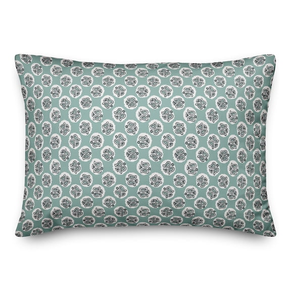 Creative Products Guardian Angel Pattern in Blue 14x20 Spun Poly Pillow