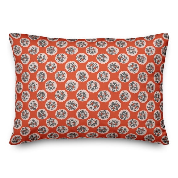 Creative Products Guardian Angel Pattern in Red 14x20 Spun Poly Pillow