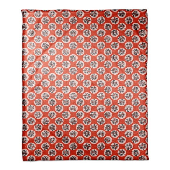 Creative Products Guardian Angel Pattern in Red 50x60 Coral Fleece Blanket
