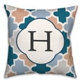 thumbnail image 1 of Creative Products H Quatrefoil Monogram 18 x 18 Spun Poly Pillow, 1 of 3