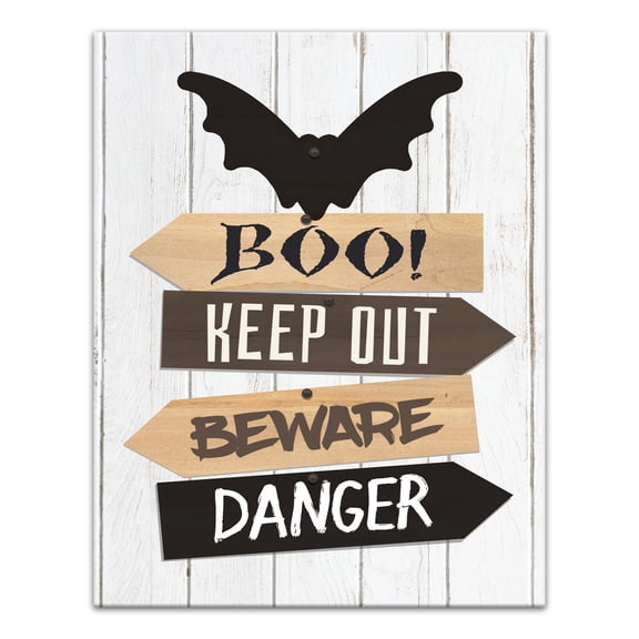 Creative Products Halloween Bat Sign 11 x 14 Canvas Wall Art