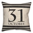 thumbnail image 1 of Creative Products Halloween Date Newspaper Distressed 18x18 Spun Poly Pillow, 1 of 2
