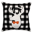thumbnail image 1 of Creative Products Halloween Deer Buffalo Check 18x18 Spun Poly Pillow, 1 of 2