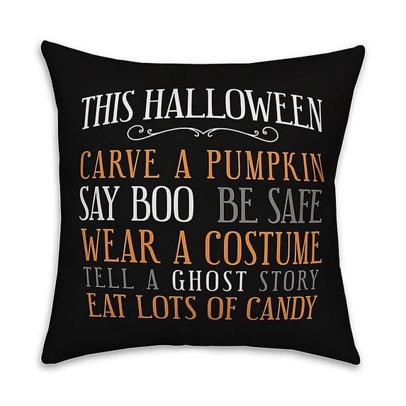 Creative Products Halloween Rules 18x18 Spun Poly Pillow