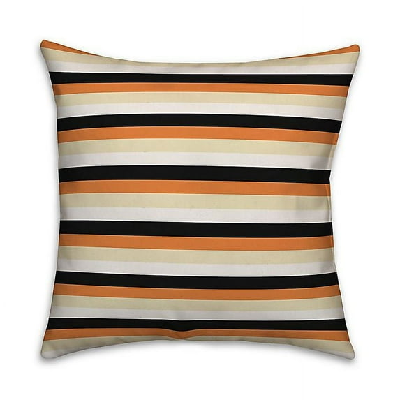 Creative Products Halloween Stripes 18x18 Spun Poly Pillow