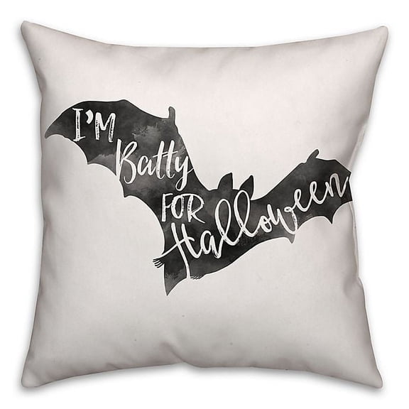 Creative Products Halloween Watercolor Bat 16x16 Throw Pillow