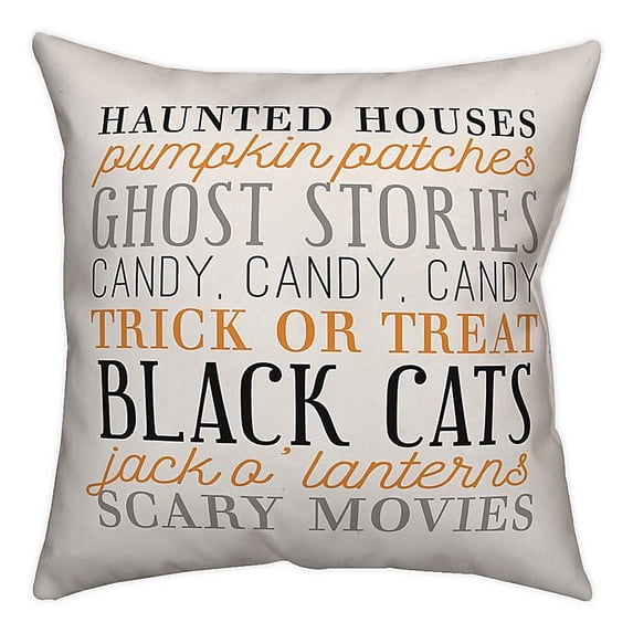 Creative Products Halloween Words 18x18 Spun Poly Pillow