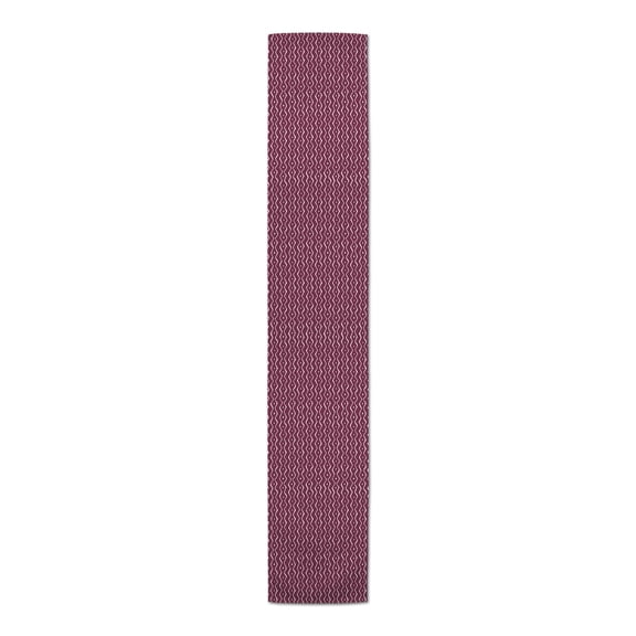 Creative Products Hand Drawn Aztec Squiggle Burgundy 16x90 Poly Twill Table Runner