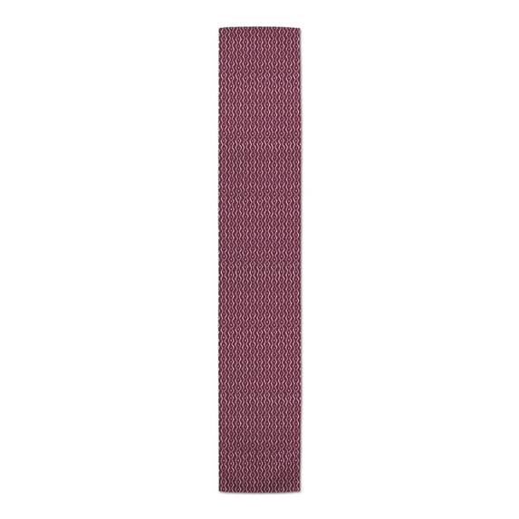 Creative Products Hand Drawn Aztec Squiggle Burgundy 16x90 Poly Twill Table Runner