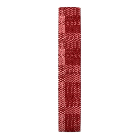 Creative Products Hand Drawn Aztec Squiggle Red 16x90 Poly Twill Table Runner