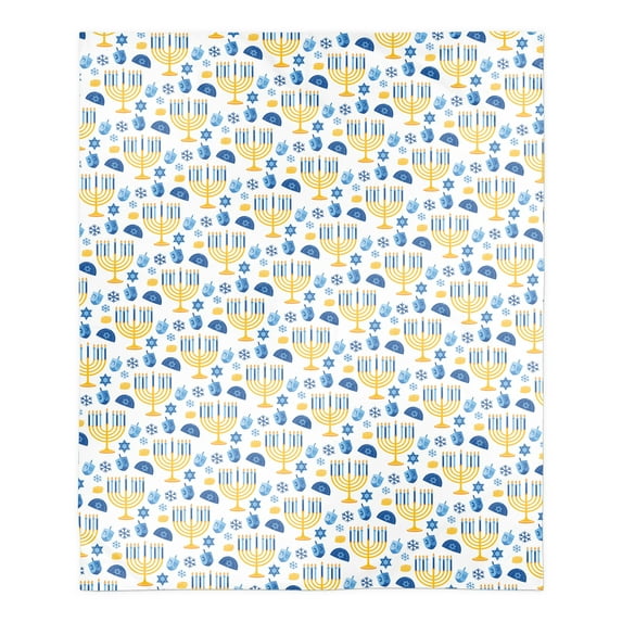Creative Products Hanukkah Pattern 50x60 Sherpa Fleece Blanket
