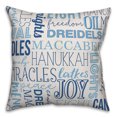 thumbnail image 1 of Creative Products Hanukkah Word Pattern 16x16 Spun Poly Pillow, 1 of 2