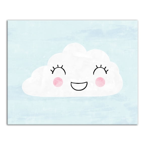 Creative Products Happy Cloud In Blue Sky 20x16 Canvas Wall Art