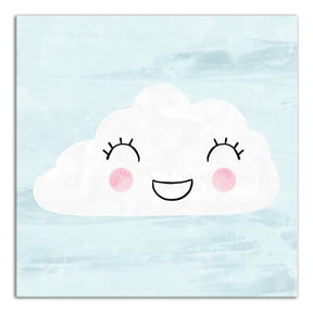 Creative Products Happy Cloud In Blue Sky 20x20 Canvas Wall Art