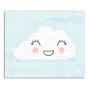Creative Products Happy Cloud In Blue Sky 24x20 Canvas Wall Art