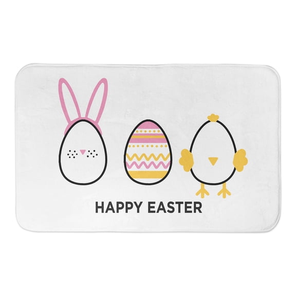 Creative Products Happy Easter Eggs 34x21 Bath Mat