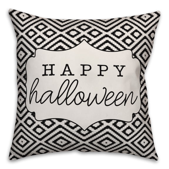 Creative Products Happy Halloween Aztec 16x16 Spun Poly Pillow