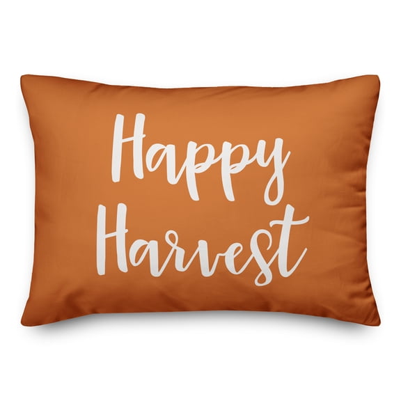 Creative Products Happy Harvest in Orange 14 x 20 Spun Poly Pillow