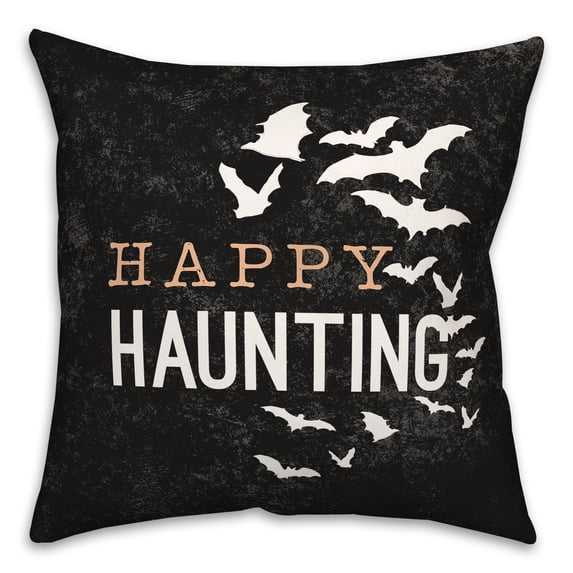Creative Products Happy Haunting Bats 16 x 16 Spun Poly Pillow