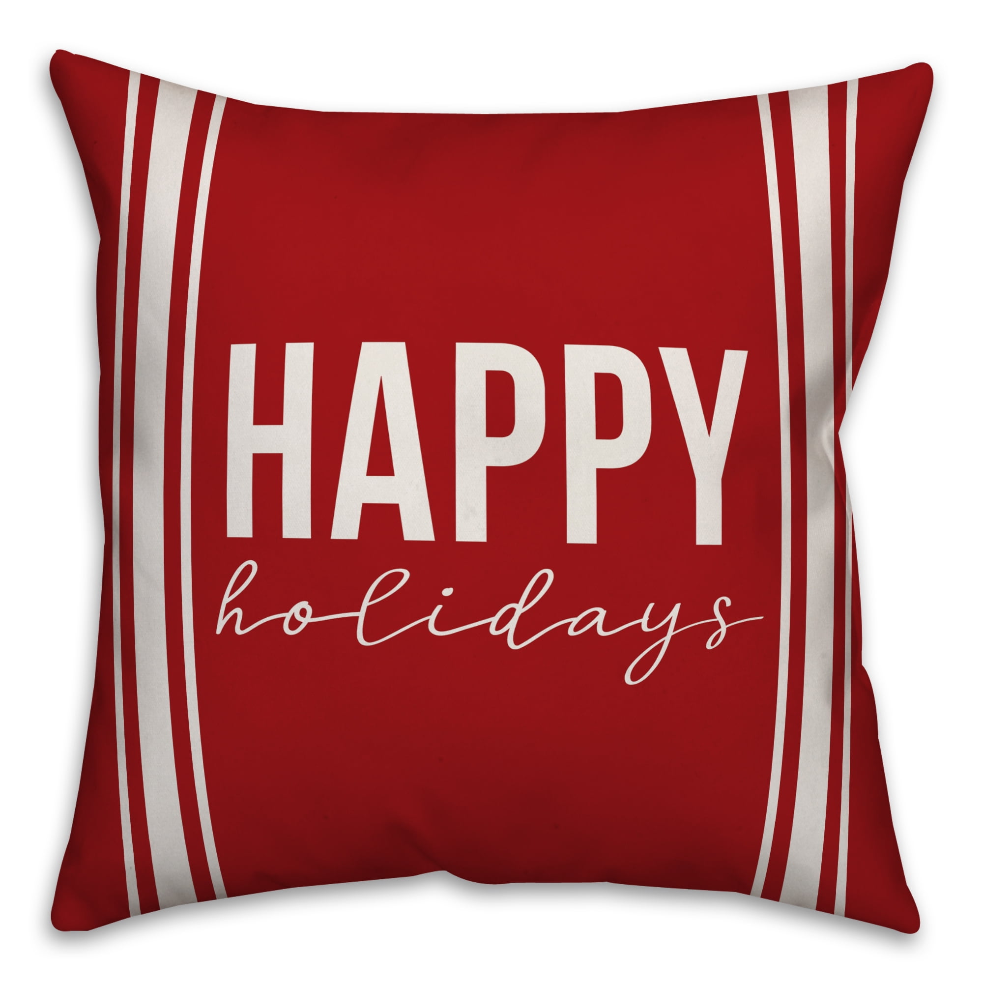 Creative Products Happy Holidays 16x16 Spun Poly Pillow
