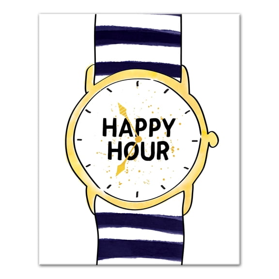 Creative Products Happy Hour Watch 8 x 10 Canvas Wall Art