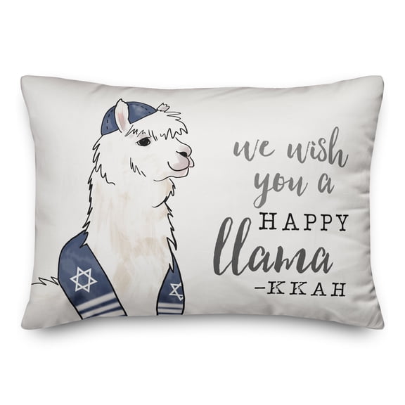 Creative Products Happy Llama-kkah 14x20 Spun Poly Pillow