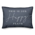thumbnail image 1 of Creative Products Happy Place Blue 14 x 20 Indoor / Outdoor Pillow, 1 of 3