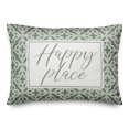 thumbnail image 1 of Creative Products Happy Place Green and White Geometric Quatrefoils 14x20 Indoor / Outdoor Pillow, 1 of 3