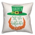 thumbnail image 1 of Creative Products Happy St. Patrick's Day Leprechaun 18 x 18 Spun Poly Pillow, 1 of 3