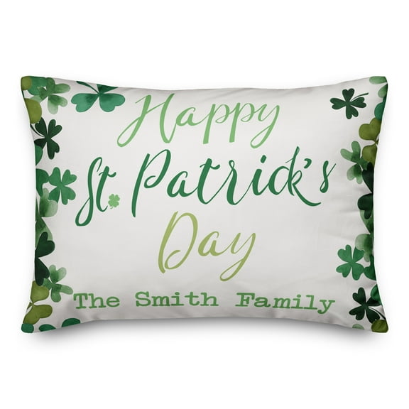 Creative Products Happy St. Patricks Day 14x20 Personalized Spun Poly Pillow
