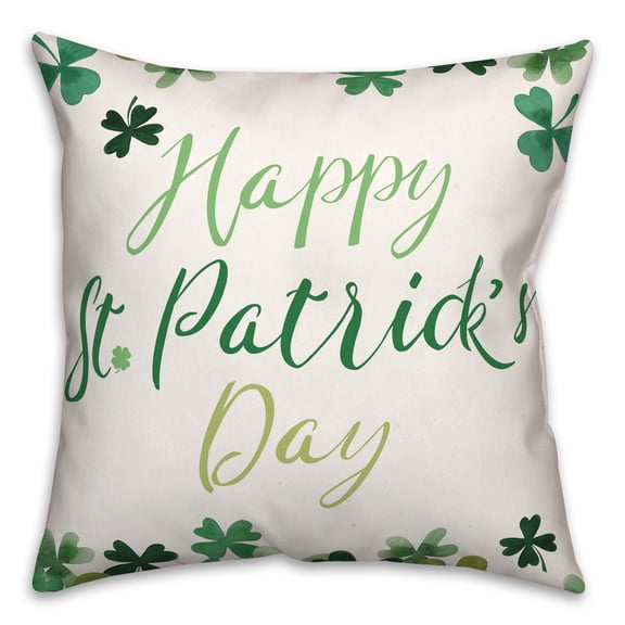 Creative Products Happy St. Patricks Day 18x18 Spun Poly Pillow