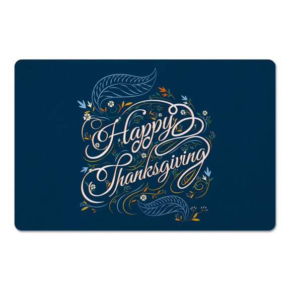 Creative Products Happy Thanksgiving Script 18 x 27 Floor Mat