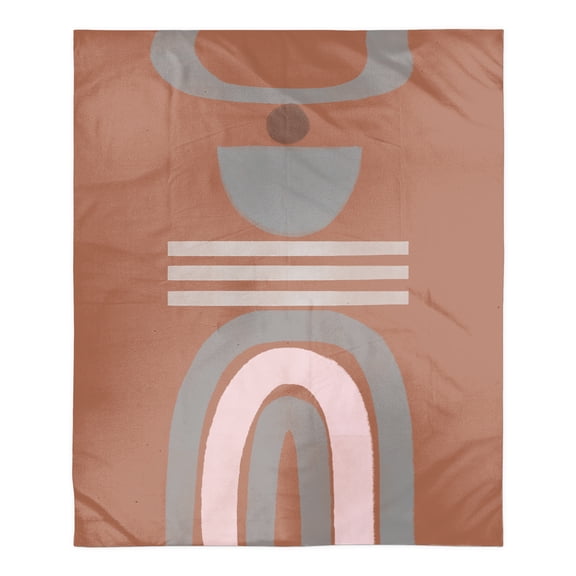 Creative Products Harvest Patchwork Pumpkin 50x60 Coral Fleece Blanket