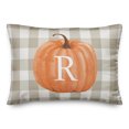 thumbnail image 1 of Creative Products Harvest Pumpkin Buffalo Check Plaid 14x20 Spun Poly Pillow, 1 of 3