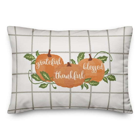 Creative Products Harvest Pumpkins Three 20 x 14 Spun Poly Pillow