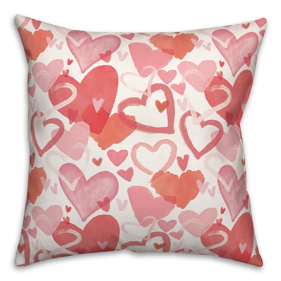Creative Products Heart Cluster Pattern 18 x 18 Spun Poly Pillow