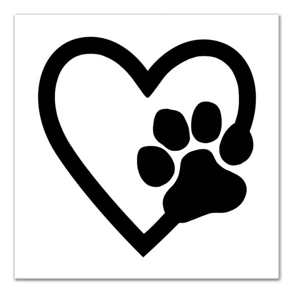 Creative Products Heart Paw 12x12 Canvas Wall Art