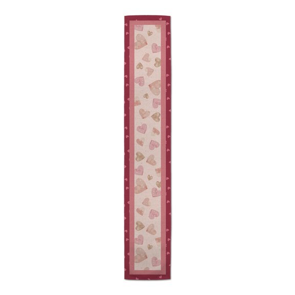 Creative Products Heart Quilt Pattern 16 x 90 Poly Twill Table Runner