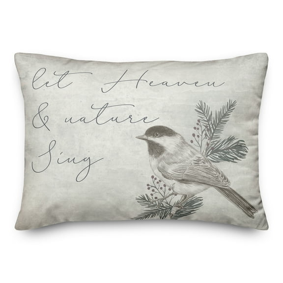 Creative Products Heaven and Nature Sing Gray Bird 14x20 Spun Poly Pillow