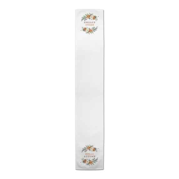 Creative Products Hello Autumn Floral 16x72 Poly Twill Table Runner