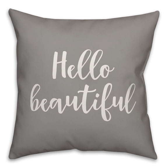 Creative Products Hello Beautiful 16x16 Spun Poly Pillow
